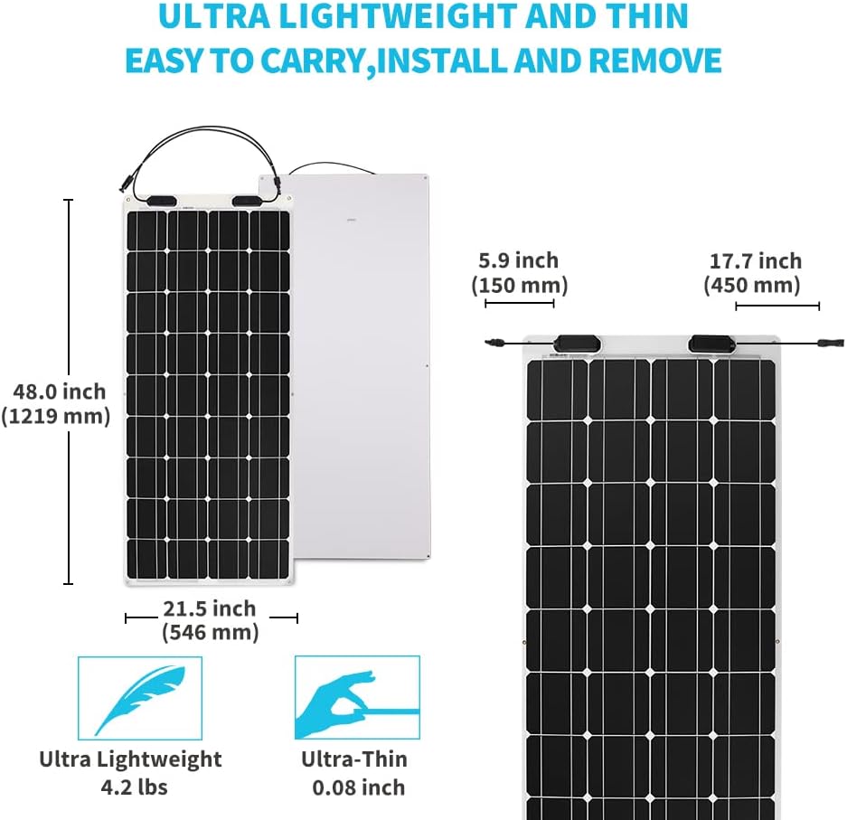 Flexible Solar Panel 100 Watt 12 Volt Monocrystalline C213738