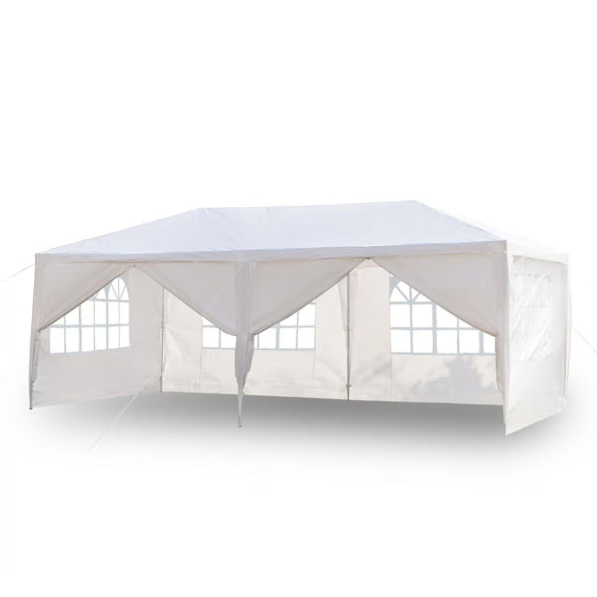 10x30ft White Canopy Tent with 7 Removable Sidewalls P445