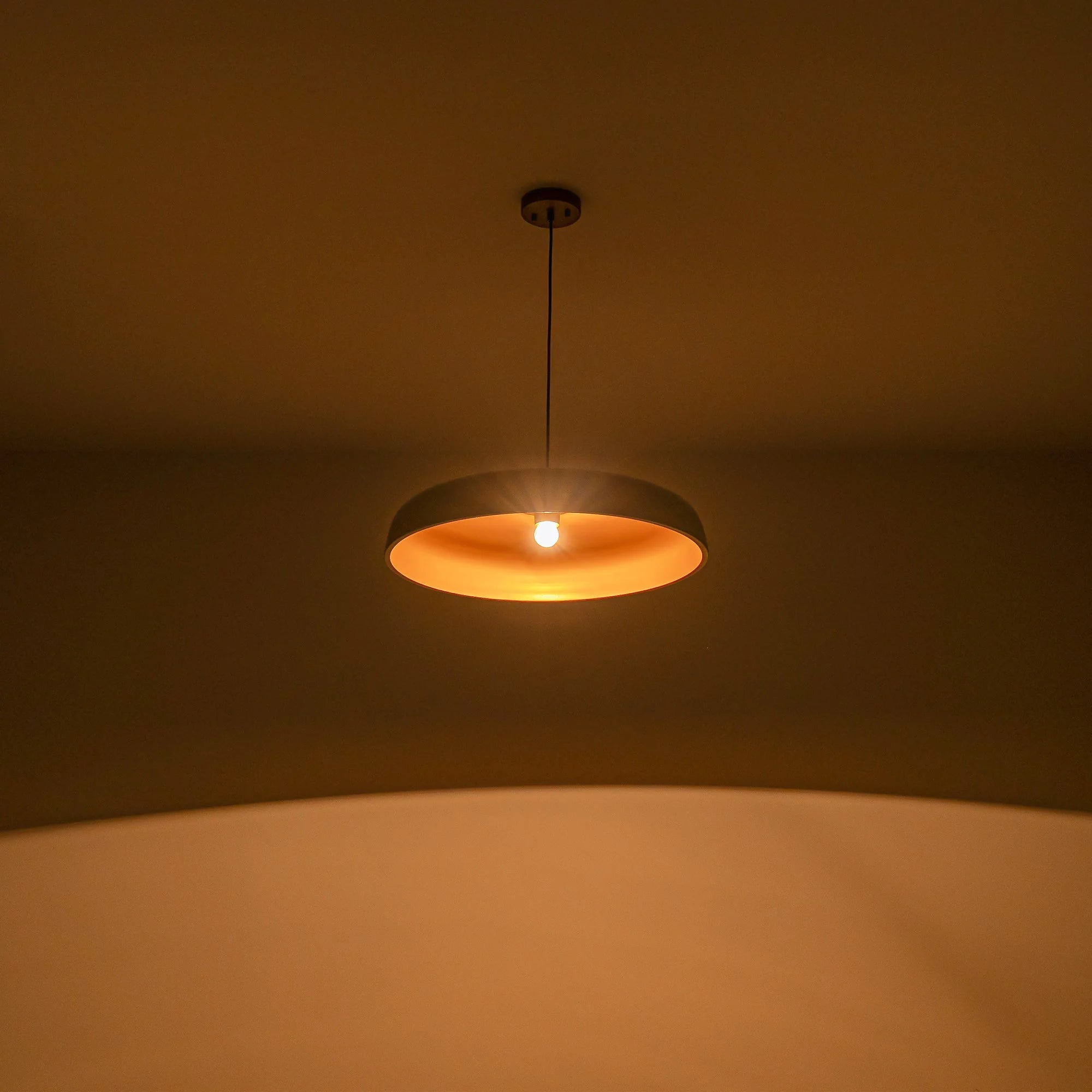 1-Light Dimmable Dome Mid-Century Modern Pendant J833