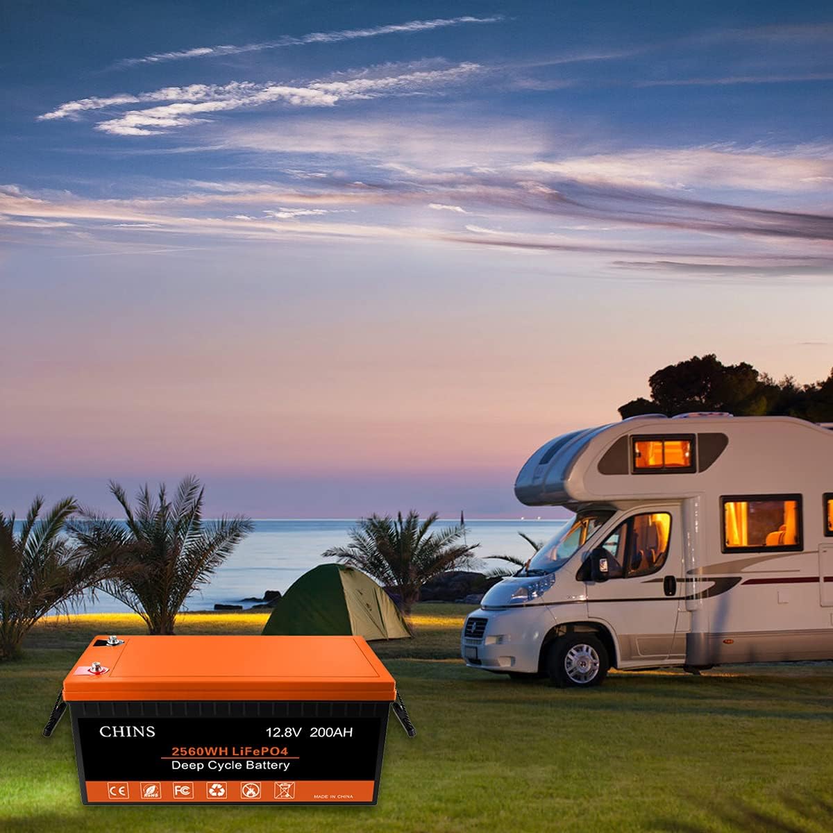 LiFePO4 Battery 12V 200AH Plus Lithium Battery with 200A BMS C2872