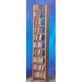 Solid Oak 10 Row Dowel Tower CD Rack N577536