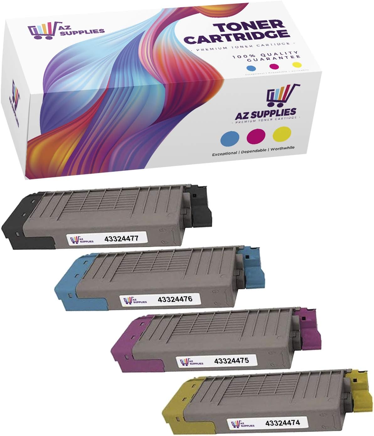 Black Cyan Magenta Yellow Toner Cartridge 4-Pack G23083