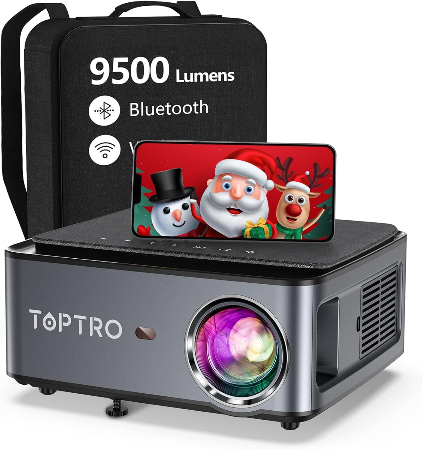 9500L Full HD Wireless Portable Projector with Carrying Case X38954