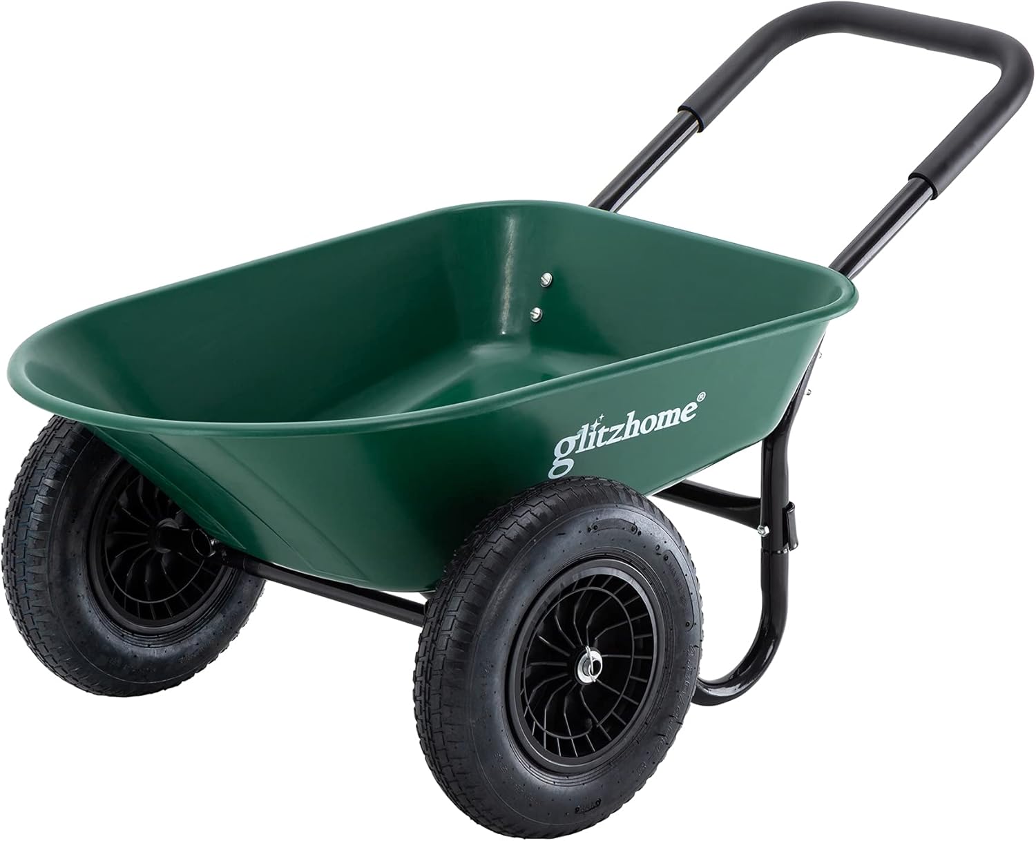 Black Steel Frame Utility Wagon Garden Cart O143811