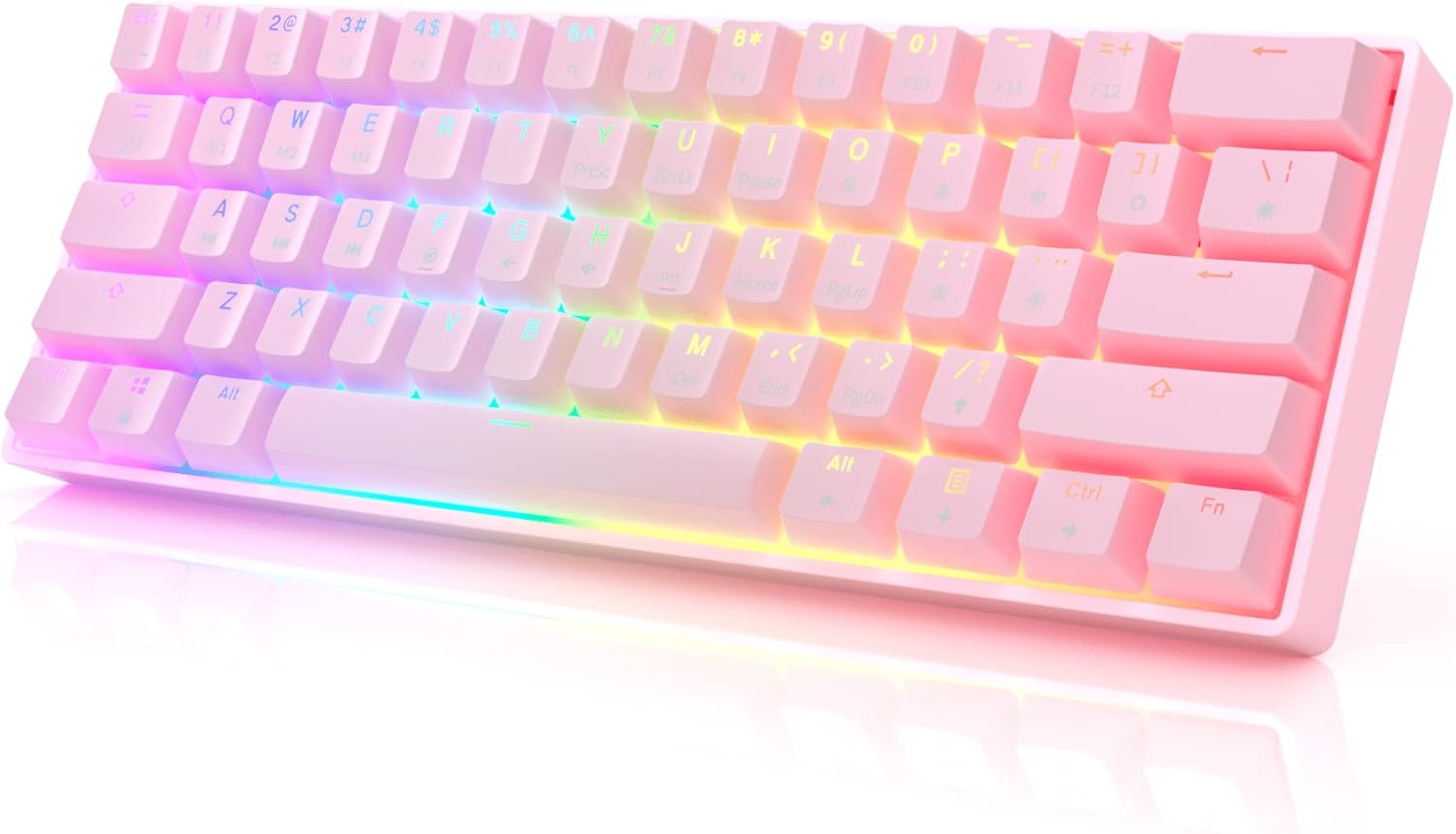 61 Keys Multi Color RGB Backlit Wired Mechanical Keyboard X86537