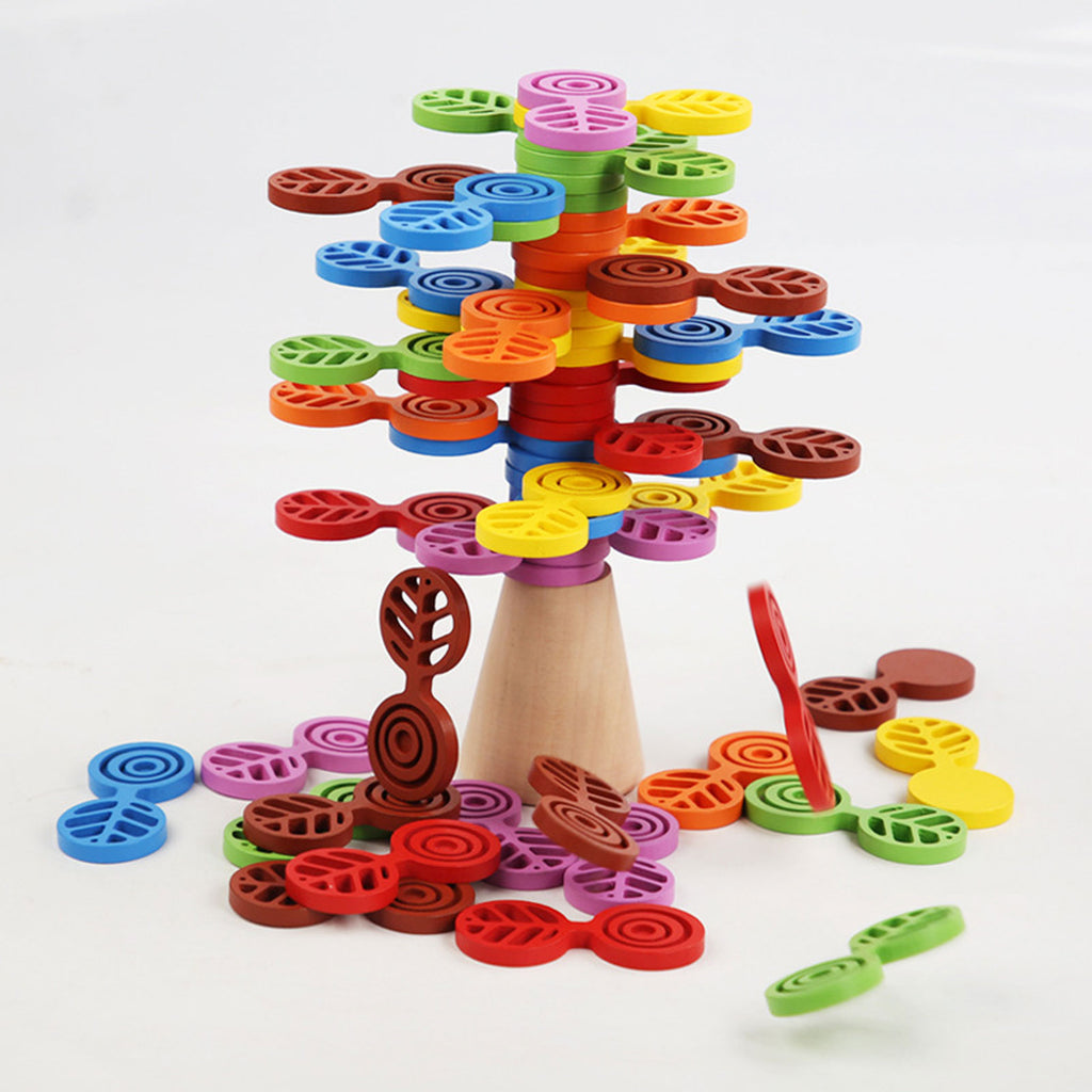 Stacking Colorful Tree Wooden Balance Game Building Block Toy A870997