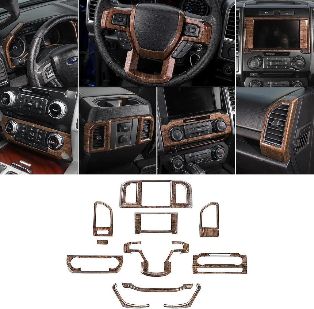 Carbon Fiber ABS Center Console Dashboard Trim Cover Kit U666