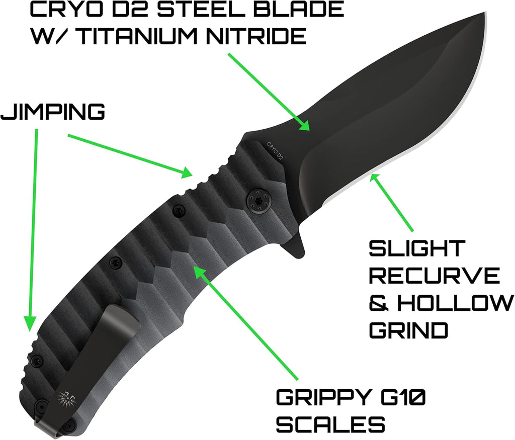 Large Folding Knife with G10 Scales Z60244