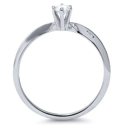 1/4ct Solitaire Marquise Diamond Engagement Ring 14K White Gold X32082
