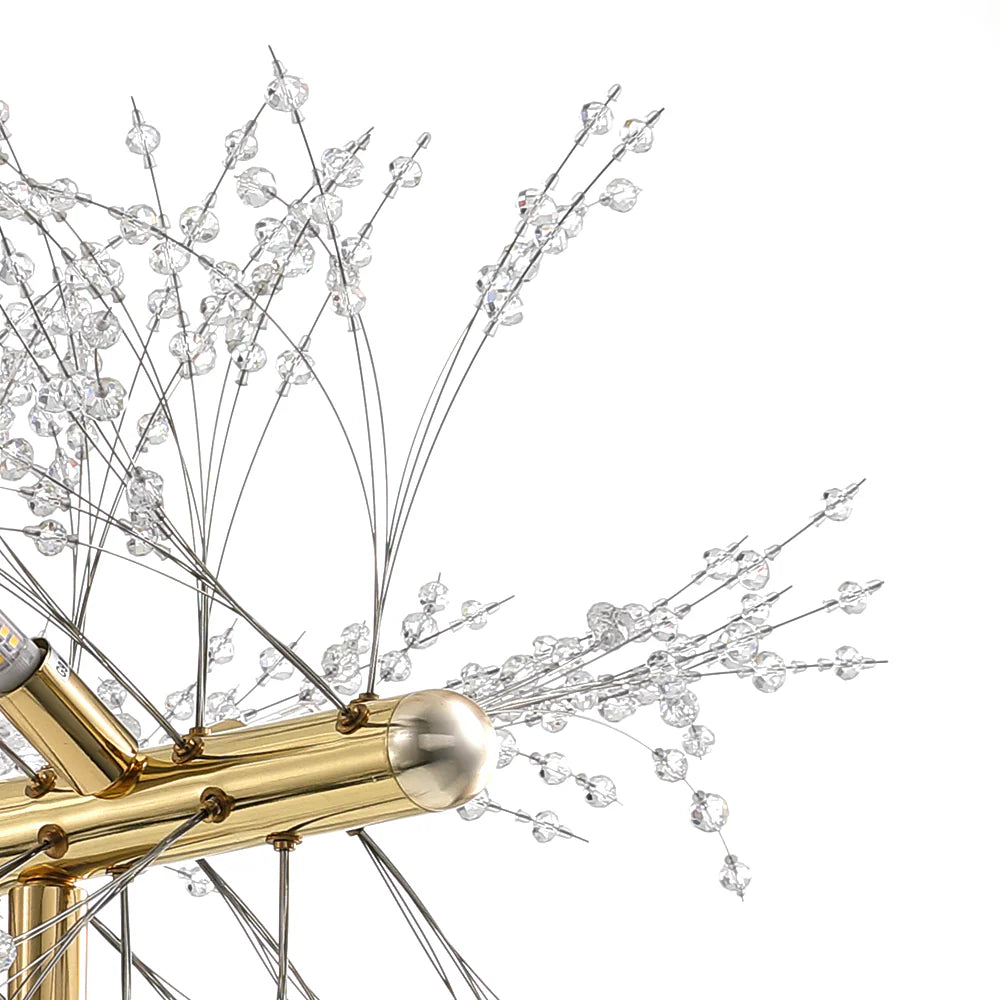 9-Light Linear Mid-Century Modern Chandelier W714857