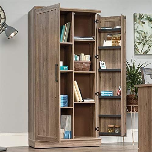 35.36 W Storage Cabinet with Door and Shelves in Salt Oak J460766