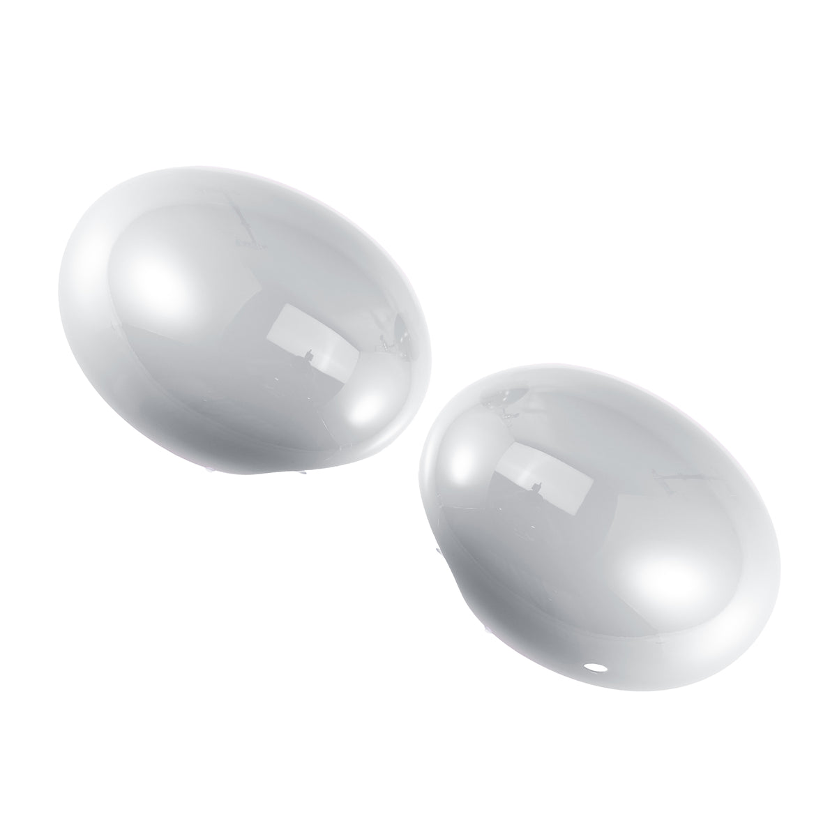 White Exterior Rear View Mirror Cover with Induction Hole J116355