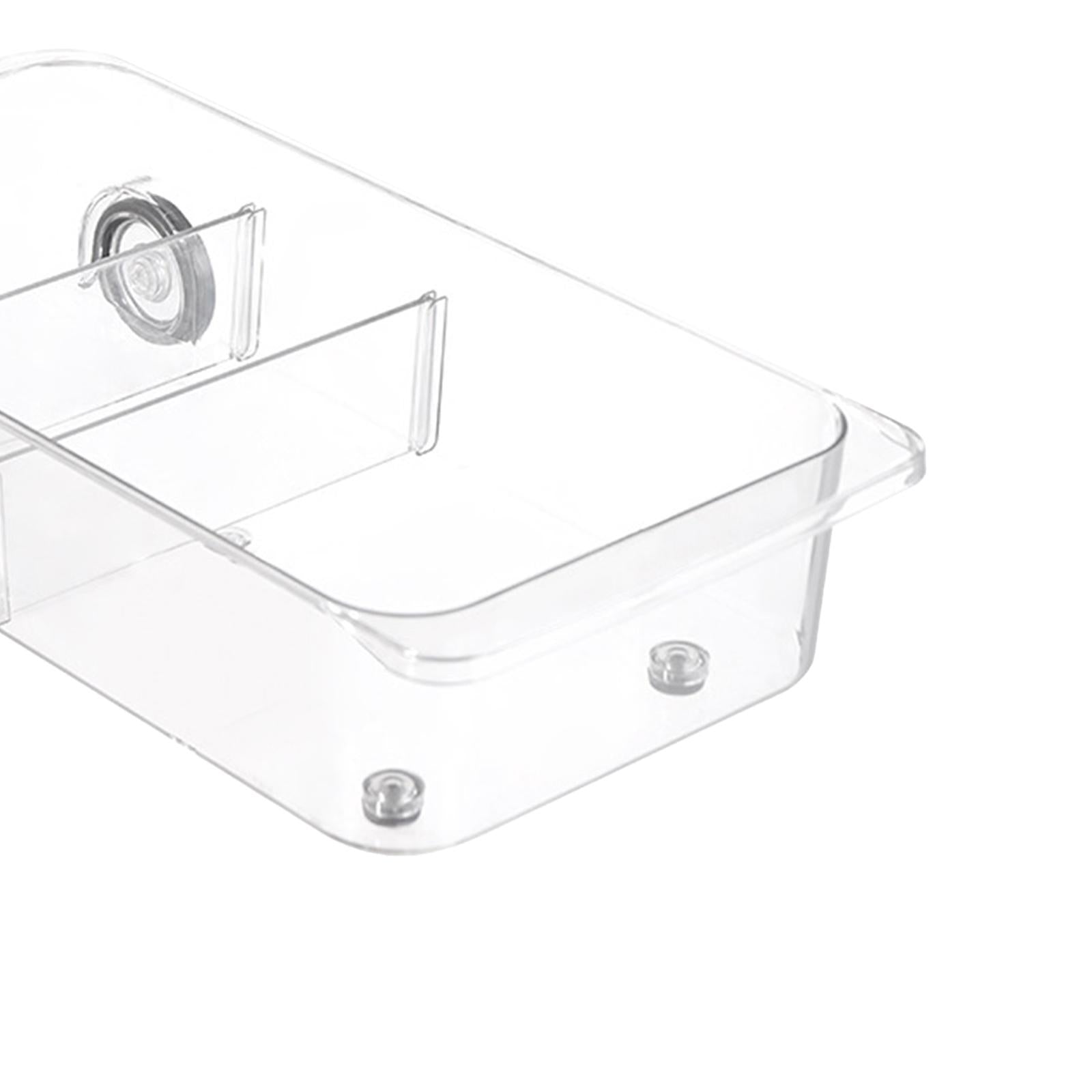 Clear Kitchen Pull Out Refrigerator Drawer Organizer Storage Bins 2 Piece W680508
