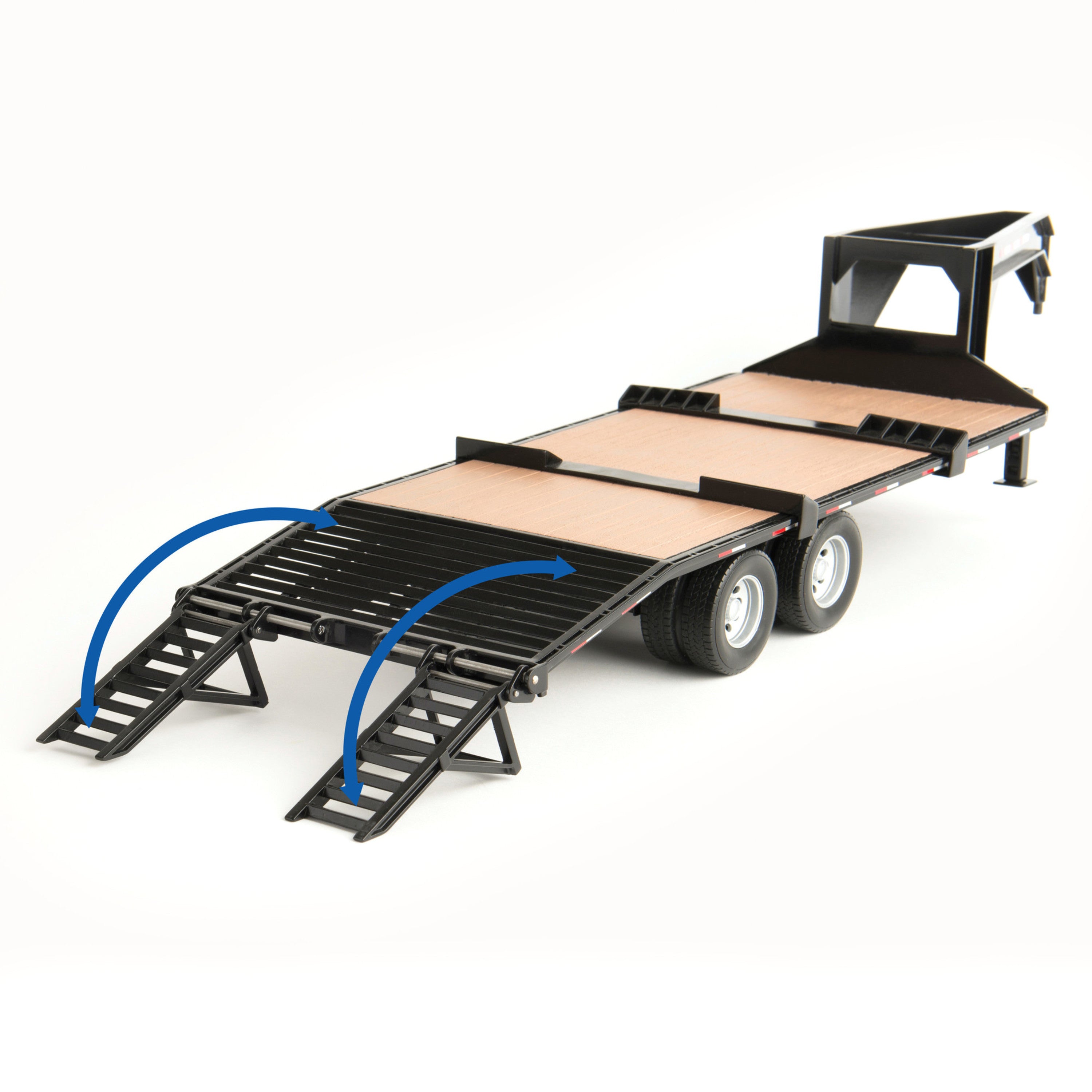 1:16 Scale Ram 3500 with Gooseneck Trailer and Case Construction SV280 Skid Steer I99584
