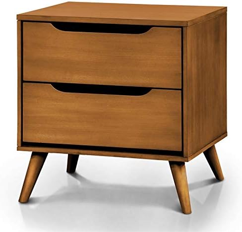Gray 2-Drawer Wood Nightstand I946559
