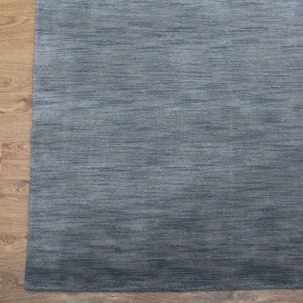 Hand Knotted Wool Area Rug, 3'x5', Light Blue L461