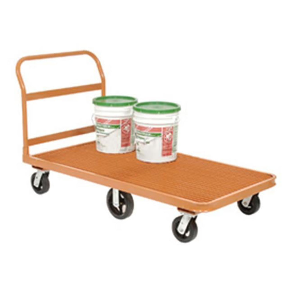 6 Wheel Steel Platform Truck - Gray - Capacity 3200 lbs F90354