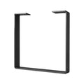 Standard Duty U-Shape Flat Bar Table Leg & Bench Base - Jet Black Satin - 10x22 - 16x22 Height - 0.25x22 T W63011