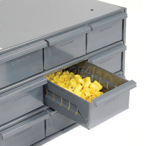 Modular 9 Drawer Steel Storage Cabinet Gray D5073