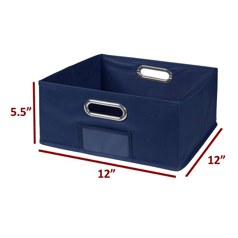Cherry/Blue 3 Full Cubes/6 Half Cubes Storage Set with Foldable Storage Bins A929899