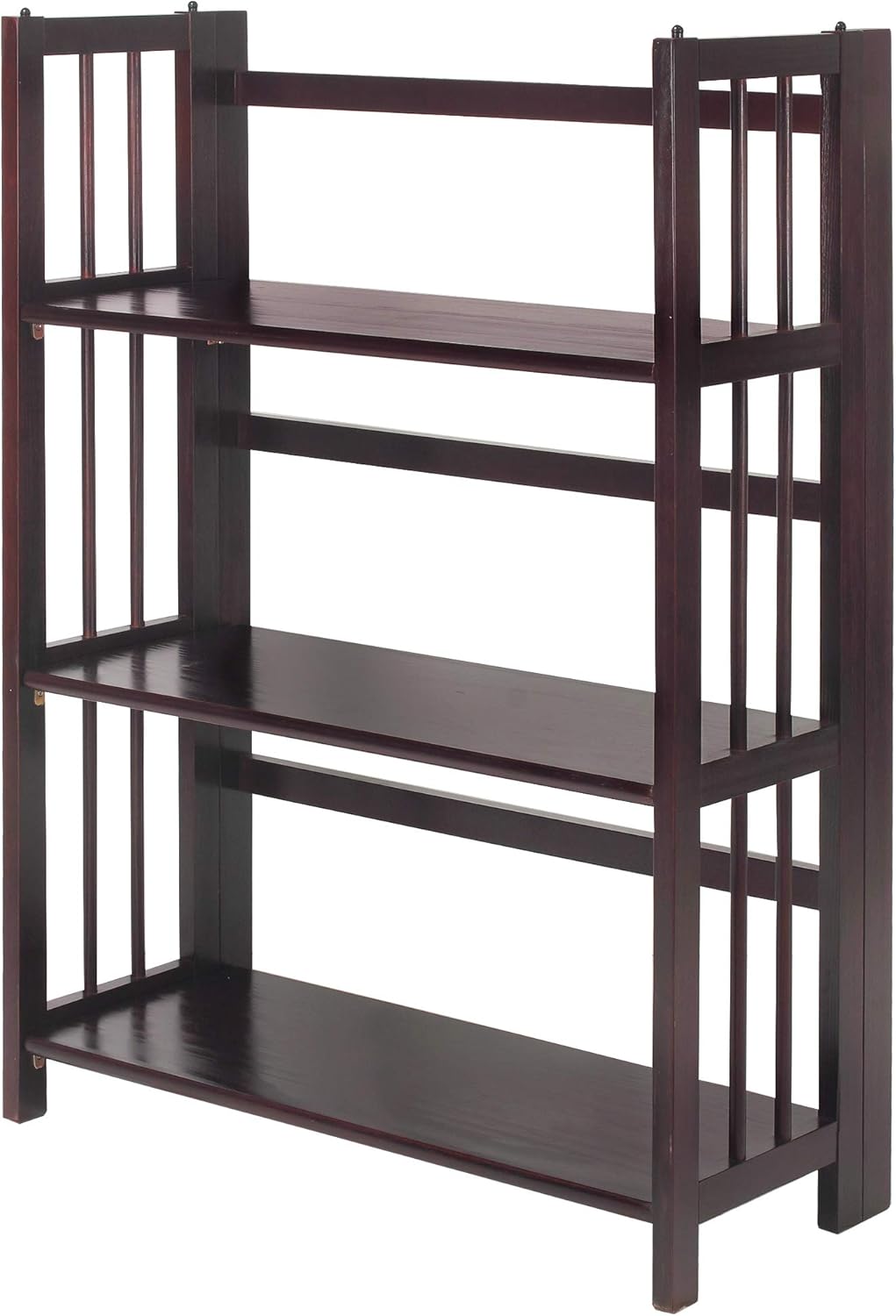 White 3-Shelf Folding Bookcase T615471