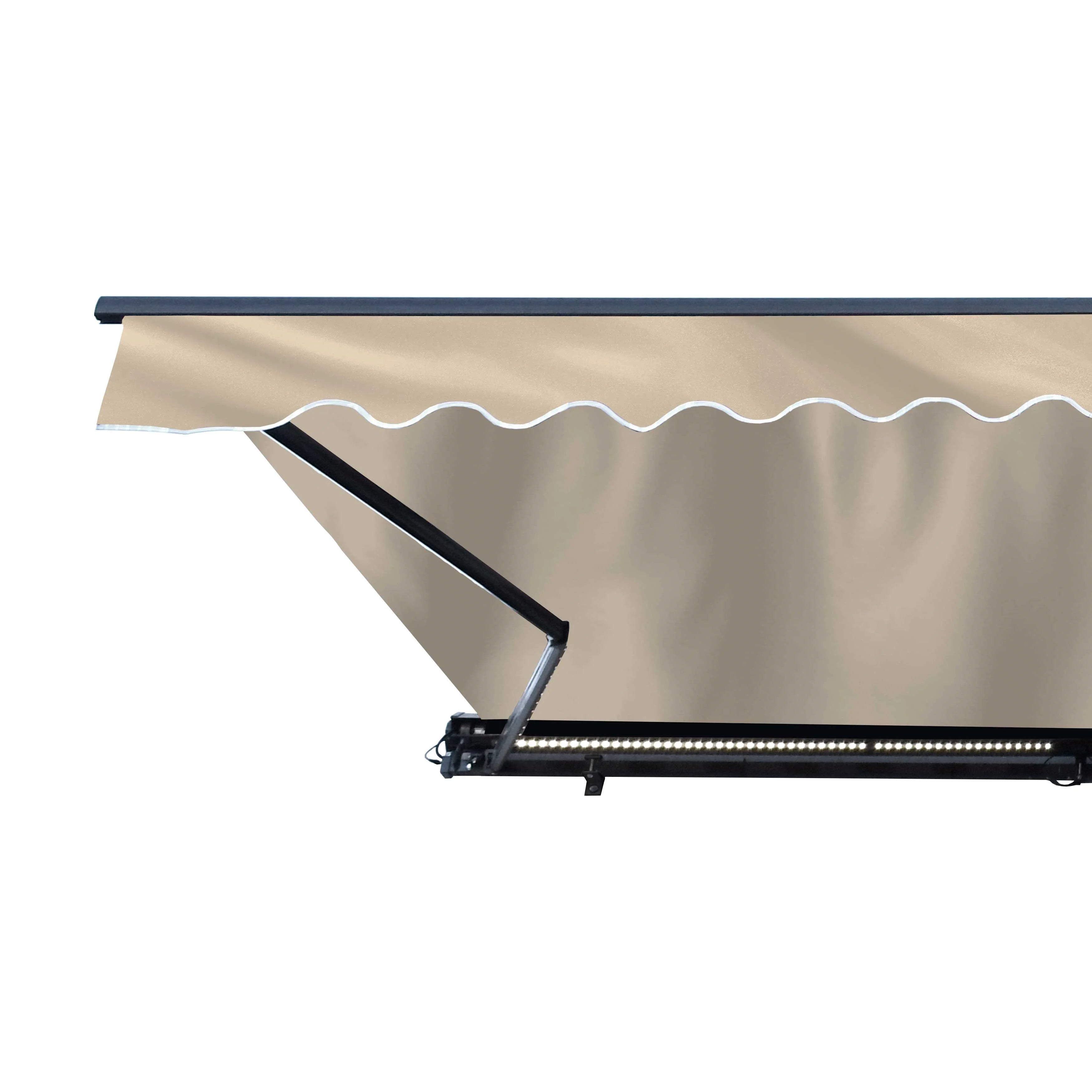 Ivory Motorized Retractable Patio Awning C63682