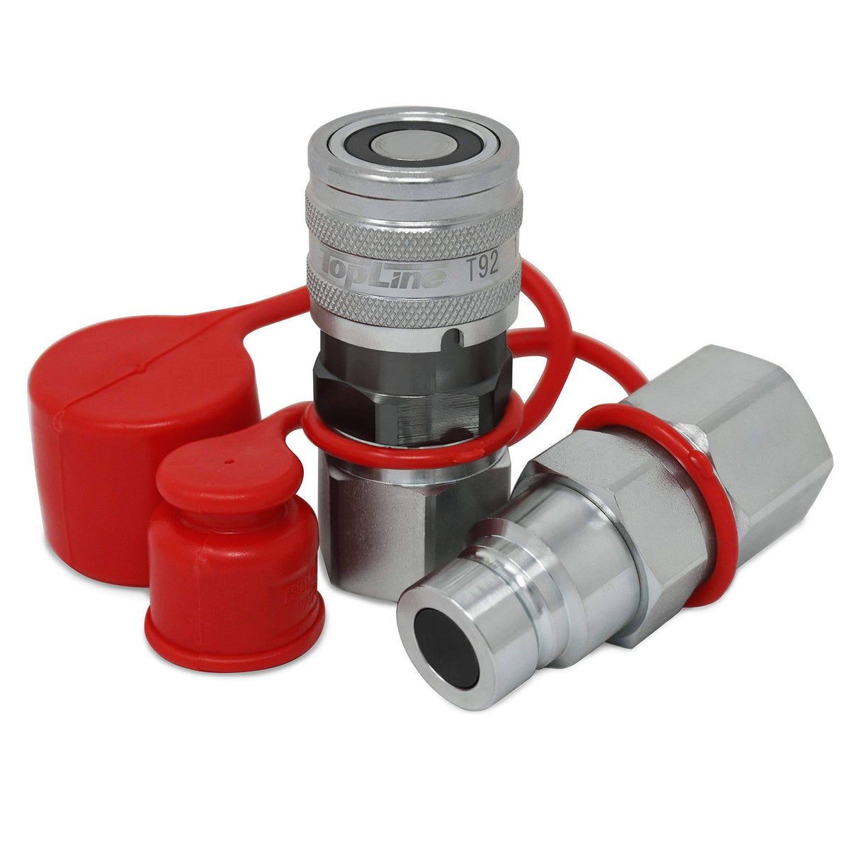 Flat Face Quick Connect Hydraulic Coupler 1/2x22 Body Size K413