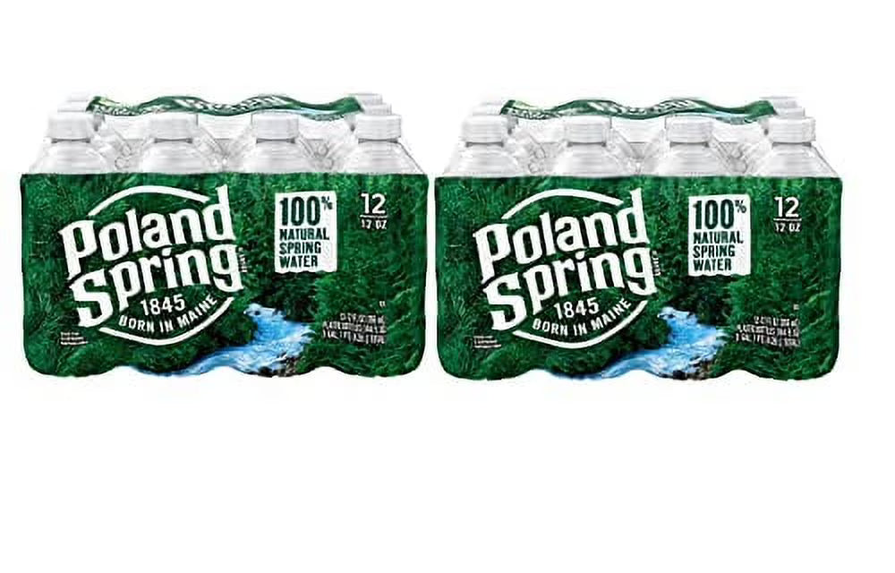 24 x 12 fl oz Natural Spring Water Plastic Bottles J367