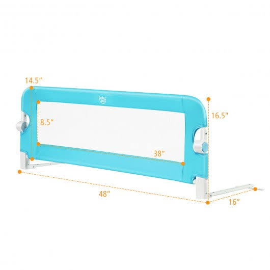 Blue Breathable Baby Swing Bed Rail Guard U35642