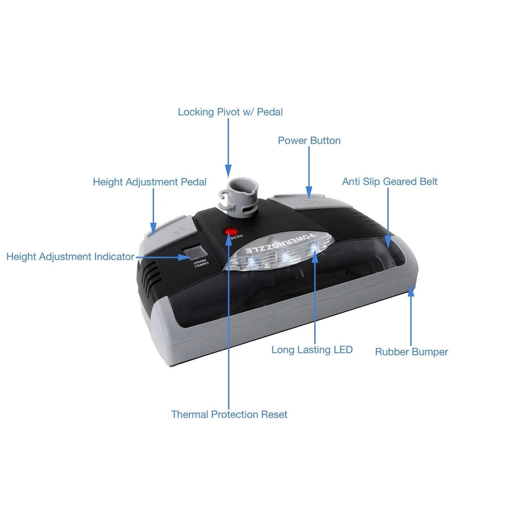 Black Plastic Vacuum Power Head, Hose, and Wand Q8016