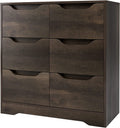 White 6 Drawer Wood Dresser U35652