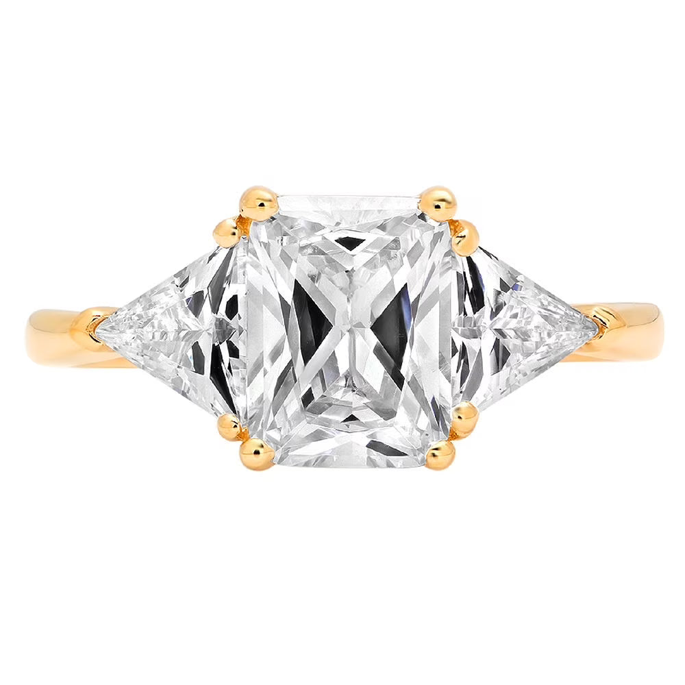 18K Yellow Gold Three-Stone Diamond Engagement Ring M74763