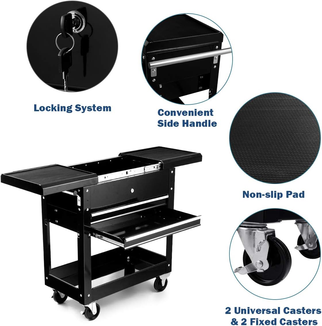 Heavy Duty Steel Rolling Tool Box with Storage Drawers U56715