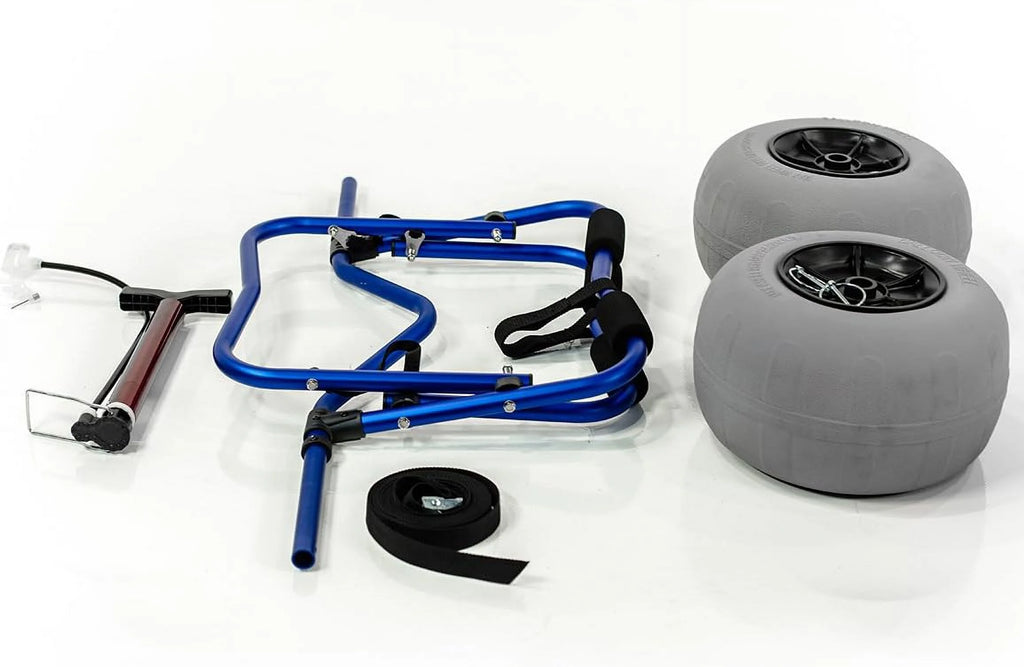 Blue Heavy Duty Kayak Carrier Cart with Pump & Strap Y47631