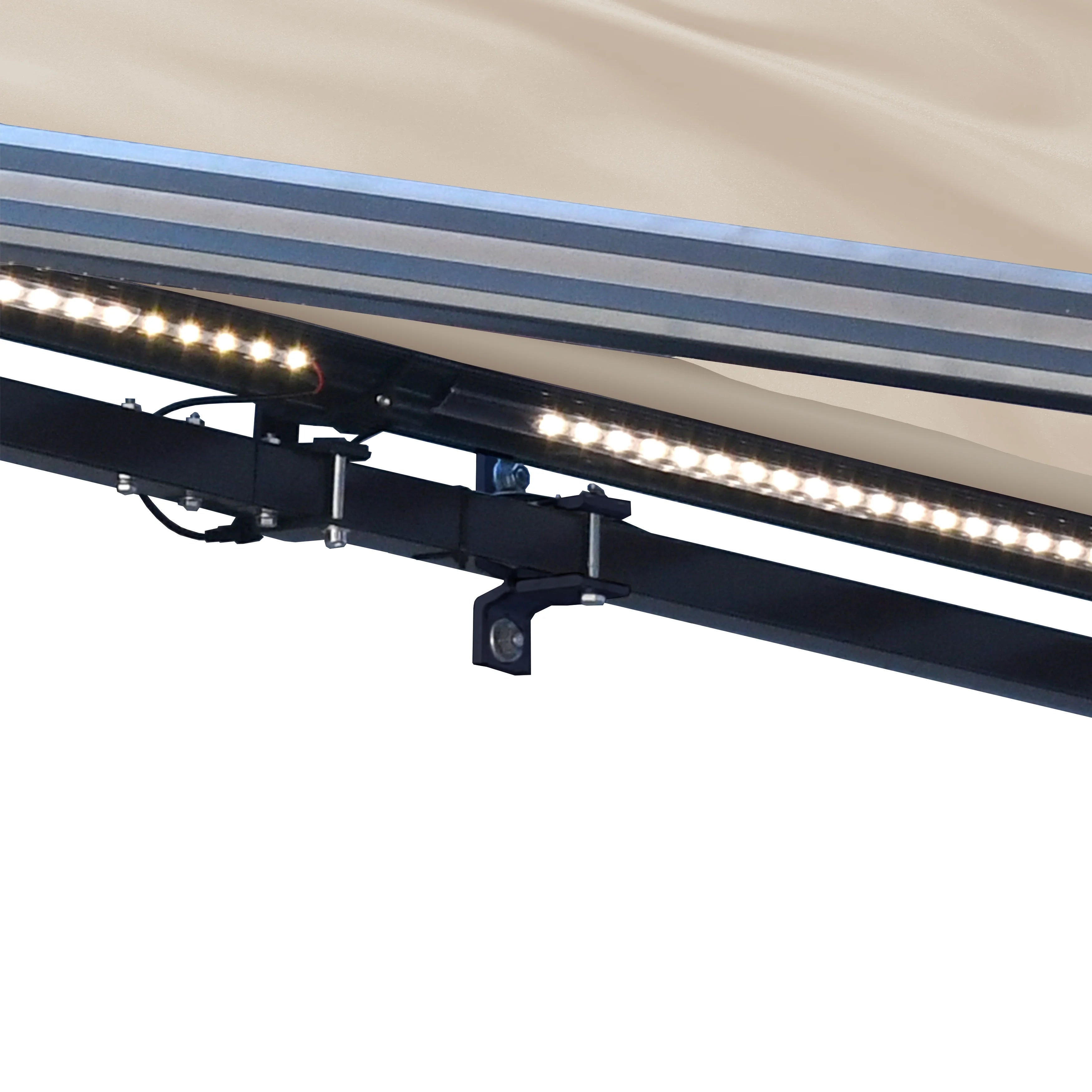 Ivory Motorized Retractable Patio Awning C63682