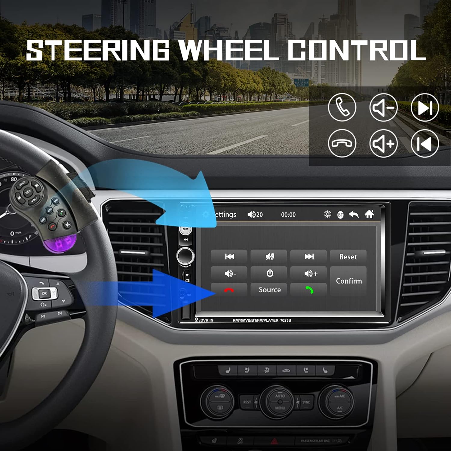 7 MP5 Player Car Stereo with Bluetooth Backup Camera E854260