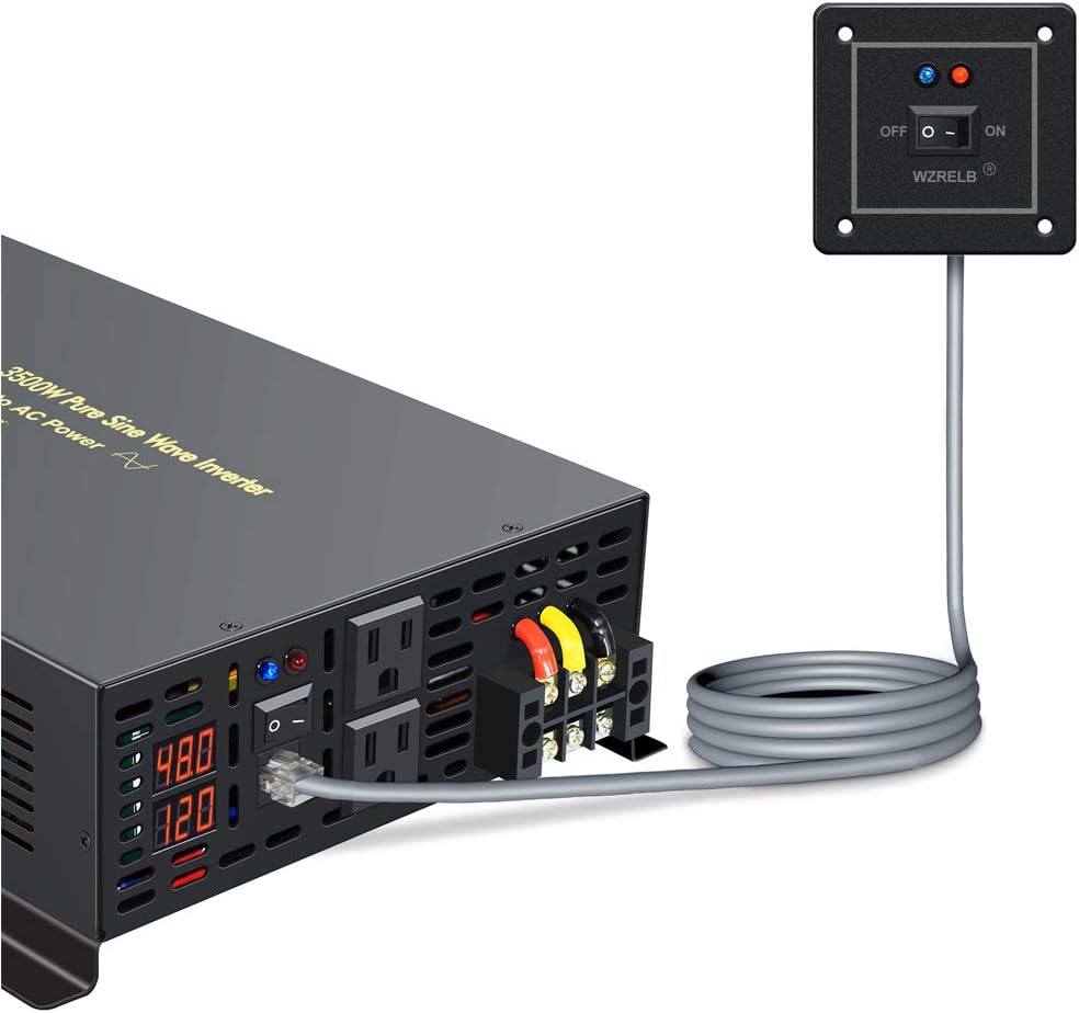 3500Watt 48V DC to 110V 120V AC Power Inverter with Remote Control I1536