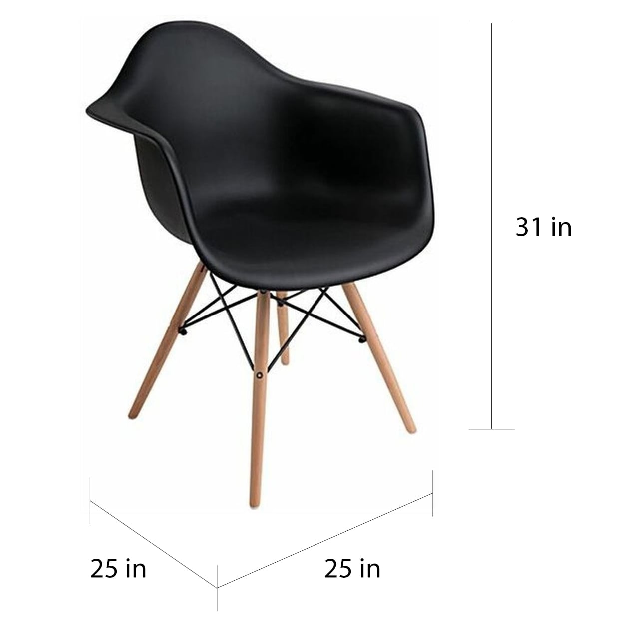 Grey Mid-Century Wood Dining Chair T8890