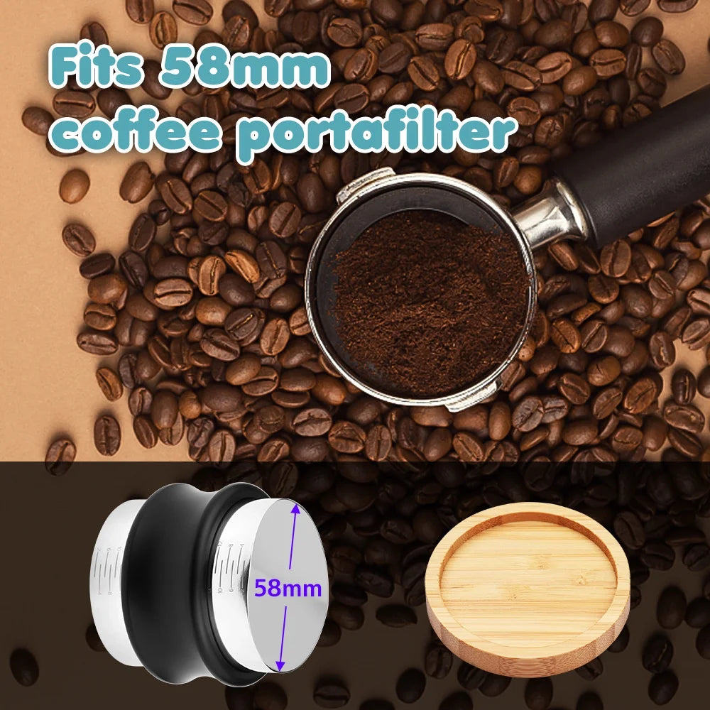 Dual Head Stainless Steel Coffee Distributor and Tamper H8693