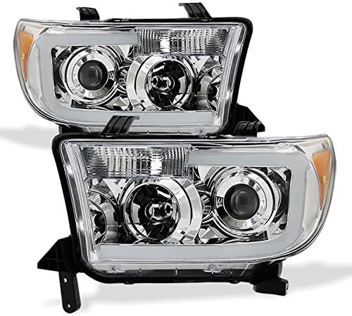 Black Housing Projector Headlights Replacement Pair Set F90070