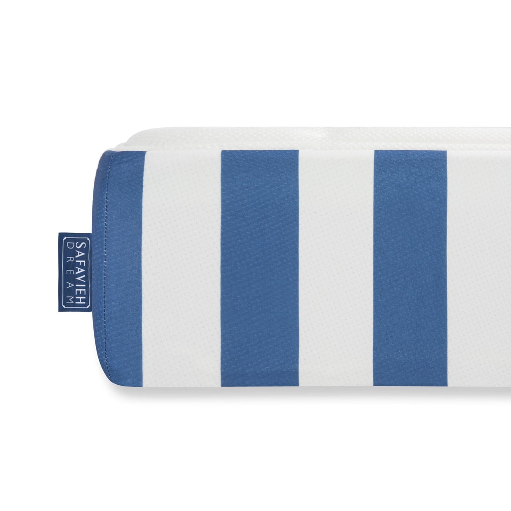 King Mattress White Blue A844