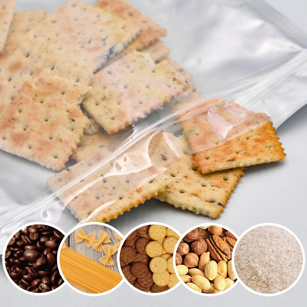 1 Gallon 60pcs Smell Proof Mylar Bags with Clear Window P5044