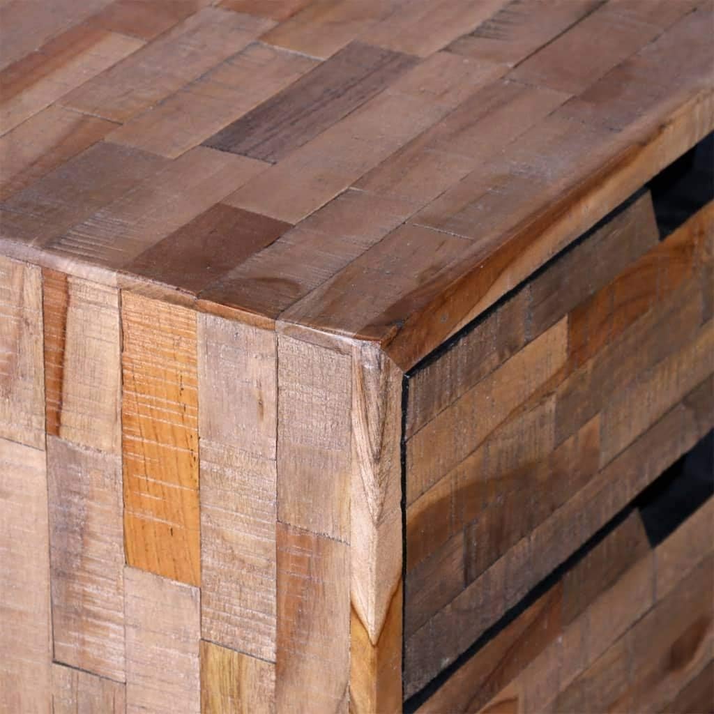 Side Cabinet with 2 Drawers Reclaimed Teak Wood F572706