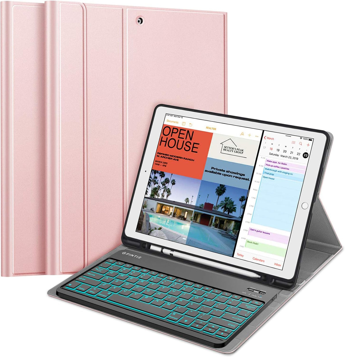 Black Bluetooth Keyboard Case for iPad Pro 12.9-inch W2946
