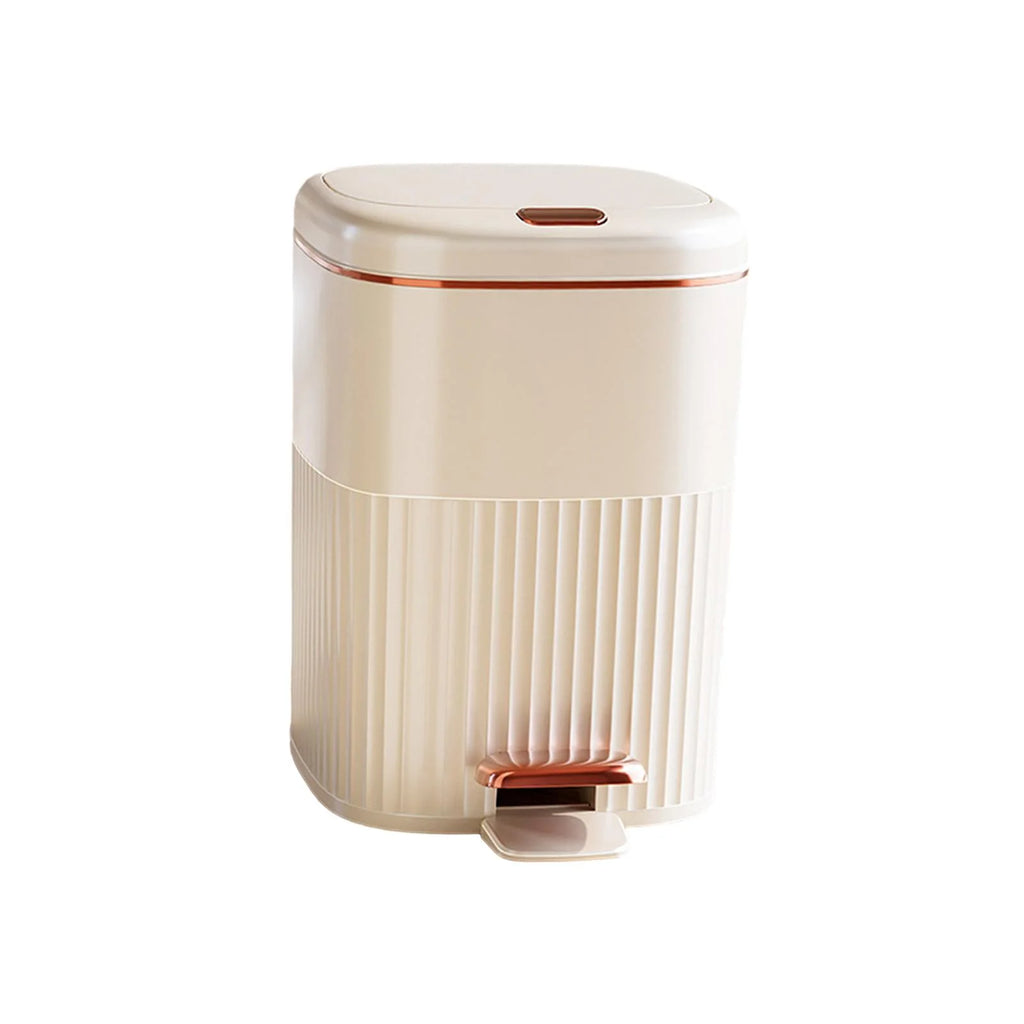White Aureate 8L Step Trash Can T540885