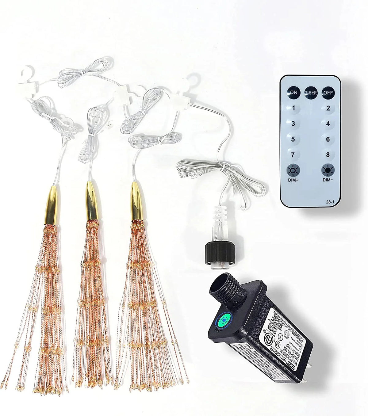 3 Pack 600 LED Plug-in Starburst Lights, Warm White P566