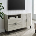 56 Dark Walnut Cabinet Door 2 Drawer Storage Sideboard Buffet N137484