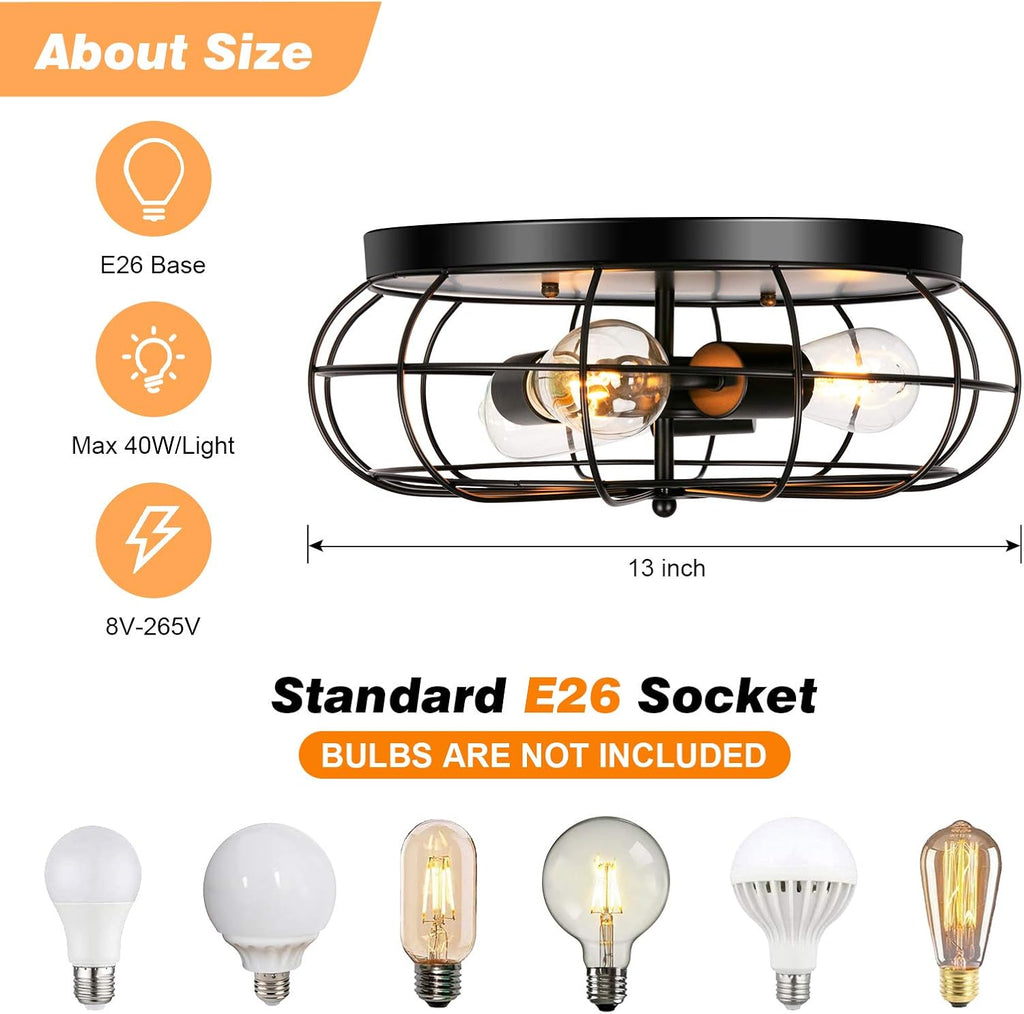 Vintage Semi Flush Mount Ceiling Light T91937