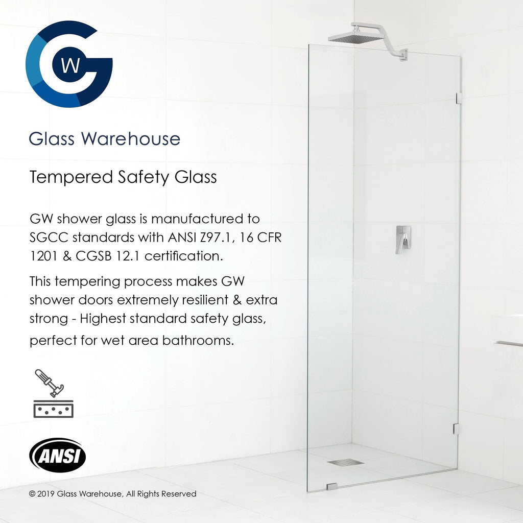 52.25x22 W x 78x22 H Hinged Frameless Shower Door Bronze N5650