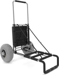 Collapsible Folding Beach Wagon with Mesh Storage Compartment and 9 Pneumatic Balloon Wheels Z90548